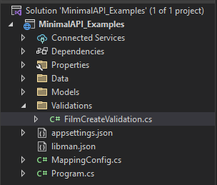Validations klasörü ve FilmCreateValidation.cs